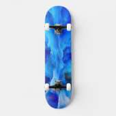 SlipperyJoe's abstraktes Cloud-Kunstwerk, farbenfr Skateboard (Vorderseite)
