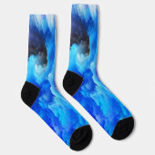 SlipperyJoe's abstraktes Cloud-Kunstwerk, farbenfr Socken (Rechts)