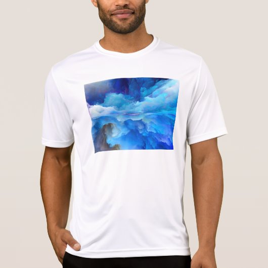 SlipperyJoe's abstraktes Cloud-Kunstwerk, farbenfr T-Shirt (Vorderseite)