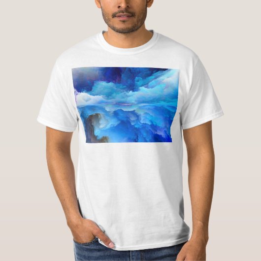 SlipperyJoe's abstraktes Cloud-Kunstwerk, farbenfr T-Shirt (Vorderseite)