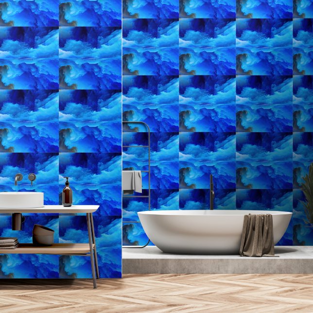 SlipperyJoe's abstraktes Cloud-Kunstwerk, farbenfr Tapete (Badezimmer)