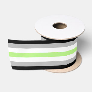 SlipperyJoe's Agender Pride Flag Gay Geschenke LGB Satinband