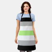 SlipperyJoe's Agender Pride Flag Gay Geschenke LGB Schürze (Getragen)