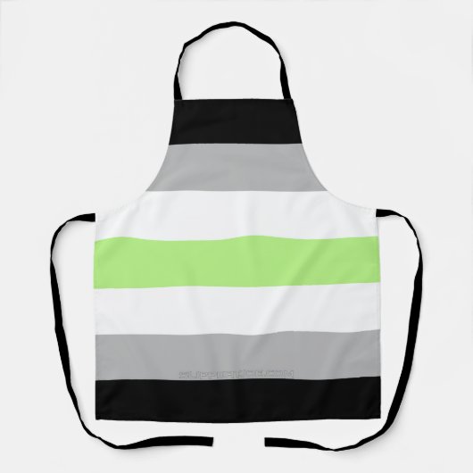 SlipperyJoe's Agender Pride Flag Gay Geschenke LGB Schürze (Vorderseite)