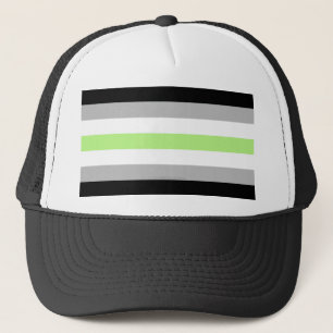 SlipperyJoe's Agender Pride Flag Gay Geschenke LGB Truckerkappe