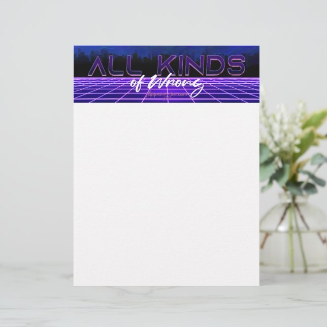 SlipperyJoe's allerlei falsche, fette 3D-Text Retr Briefbogen (Stehend Vorderseite)