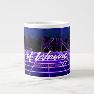 SlipperyJoe's allerlei falsche, fette 3D-Text Retr Jumbo-Tasse