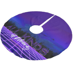 SlipperyJoe's allerlei falsche, fette 3D-Text Retr Polyester Weihnachtsbaumdecke