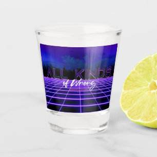SlipperyJoe's allerlei falsche, fette 3D-Text Retr Schnapsglas
