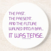 SlipperyJoe's angespanntes Wort über die Zukunft l Getränkeuntersetzer (Vorne)