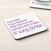 SlipperyJoe's angespanntes Wort über die Zukunft l Getränkeuntersetzer (Linke Seite)