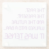 SlipperyJoe's angespanntes Wort über die Zukunft l Glasuntersetzer (Rückseite)