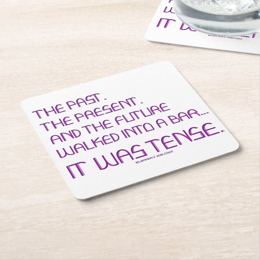 SlipperyJoe's angespanntes Wort über die Zukunft l Rechteckiger Pappuntersetzer (angewinkelt)