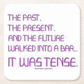 SlipperyJoe's angespanntes Wort über die Zukunft l Rechteckiger Pappuntersetzer (Vorderseite)