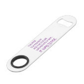 SlipperyJoe's angespanntes Wort über die Zukunft l Speed Flaschenöffner (Vorderseite Schrägansicht)