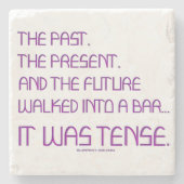 SlipperyJoe's angespanntes Wort über die Zukunft l Steinuntersetzer (Vorderseite)