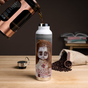 SlipperyJoe's antike gruselige Porzellanpuppe Trinkflasche