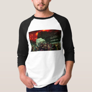 SlipperyJoe's apokalyptische Halloween-Szene große T-Shirt