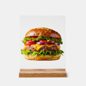SlipperyJoe's appetitlicher Cheeseburger knusprig  Acrylschild (Vorderseite)