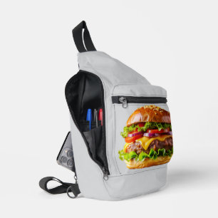SlipperyJoe's appetitlicher Cheeseburger knusprig Crossbody Bag