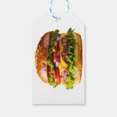 SlipperyJoe's appetitlicher Cheeseburger knusprig Geschenkanhänger (Rückseite)