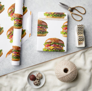 SlipperyJoe's appetitlicher Cheeseburger knusprig Geschenkpapier