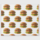SlipperyJoe's appetitlicher Cheeseburger knusprig Geschenkpapier (Flach)