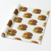 SlipperyJoe's appetitlicher Cheeseburger knusprig Geschenkpapier (Ungerollt)