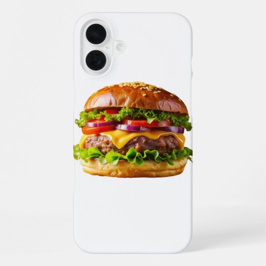SlipperyJoe's appetitlicher Cheeseburger knusprig iPhone Hülle (Rückseite)