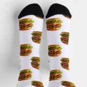 SlipperyJoe's appetitlicher Cheeseburger knusprig Socken (Oben)