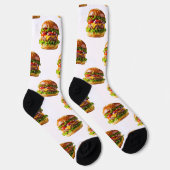 SlipperyJoe's appetitlicher Cheeseburger knusprig Socken (Rechts)