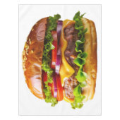 SlipperyJoe's appetitlicher Cheeseburger knusprig  Tischdecke (Vorderseite)