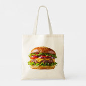 SlipperyJoe's appetitlicher Cheeseburger knusprig Tragetasche (Rückseite)
