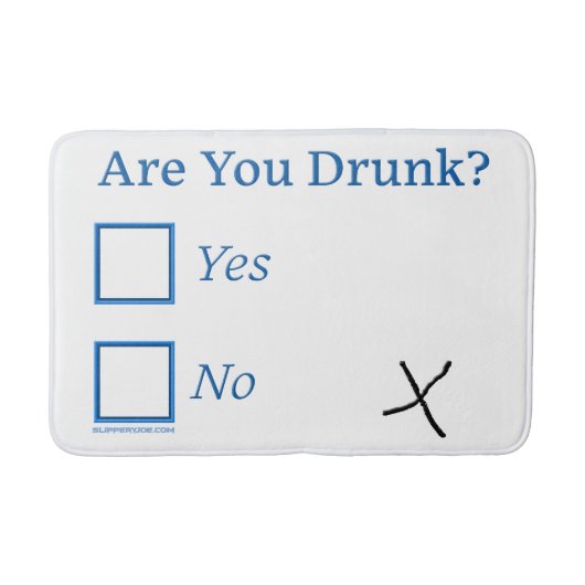 SlipperyJoe's Are You Betrunken hammered Karo Boxe Badematte (Vorderseite)