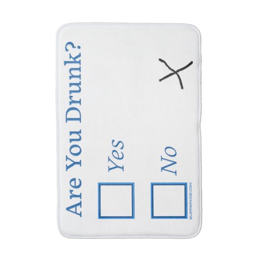 SlipperyJoe's Are You Betrunken hammered Karo Boxe Badematte (Vorderseite Vertikal)