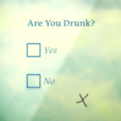 SlipperyJoe's Are You Betrunken hammered Karo Boxe Fensteraufkleber (Blatt 3)