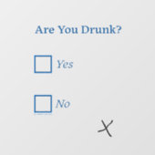 SlipperyJoe's Are You Betrunken hammered Karo Boxe Fensteraufkleber (Blatt)