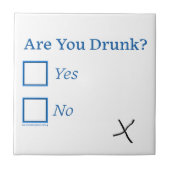 SlipperyJoe's Are You Betrunken hammered Karo Boxe Fliese (Vorderseite)