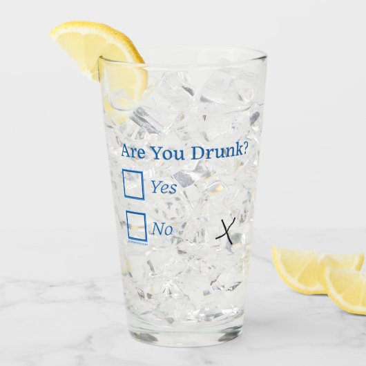 SlipperyJoe's Are You Betrunken hammered Karo Boxe Glas (Vorderseite Ice)