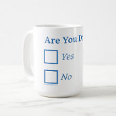 SlipperyJoe's Are You Betrunken hammered Karo Boxe Kaffeetasse (Vorderseite Links)