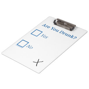 SlipperyJoe's Are You Betrunken hammered Karo Boxe Klemmbrett