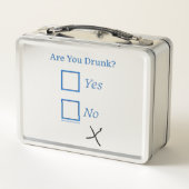 SlipperyJoe's Are You Betrunken hammered Karo Boxe Metall Brotdose (Rückseite)