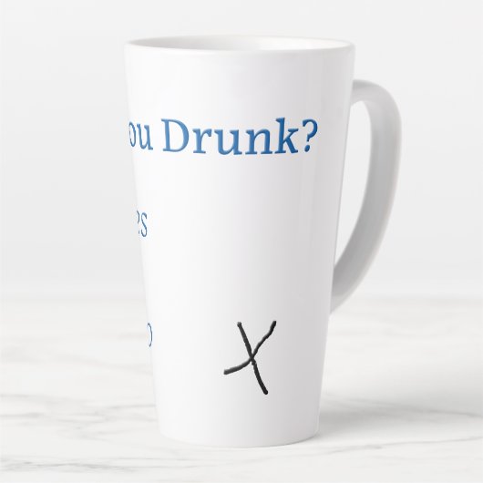 SlipperyJoe's Are You Betrunken hammered Karo Boxe Milchtasse (Rechte Ecke)