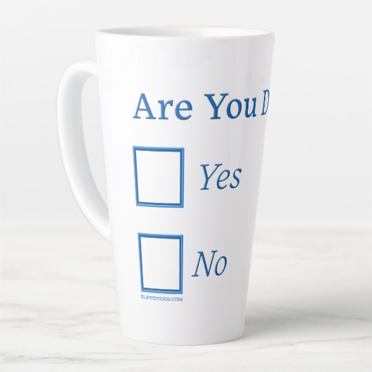 SlipperyJoe's Are You Betrunken hammered Karo Boxe Milchtasse (Linke Ecke)