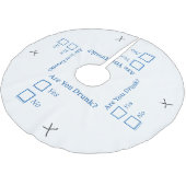 SlipperyJoe's Are You Betrunken hammered Karo Boxe Polyester Weihnachtsbaumdecke (Schrägansicht)