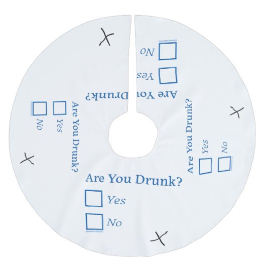 SlipperyJoe's Are You Betrunken hammered Karo Boxe Polyester Weihnachtsbaumdecke (Vorderseite)