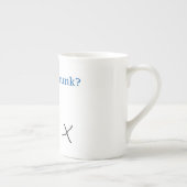 SlipperyJoe's Are You Betrunken hammered Karo Boxe Porzellantasse (Rechts)