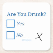 SlipperyJoe's Are You Betrunken hammered Karo Boxe Rechteckiger Pappuntersetzer (Vorderseite)