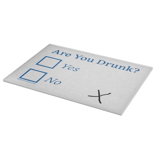 SlipperyJoe's Are You Betrunken hammered Karo Boxe Schneidebrett (Ecke)