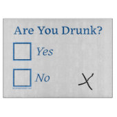 SlipperyJoe's Are You Betrunken hammered Karo Boxe Schneidebrett (Vorderseite)